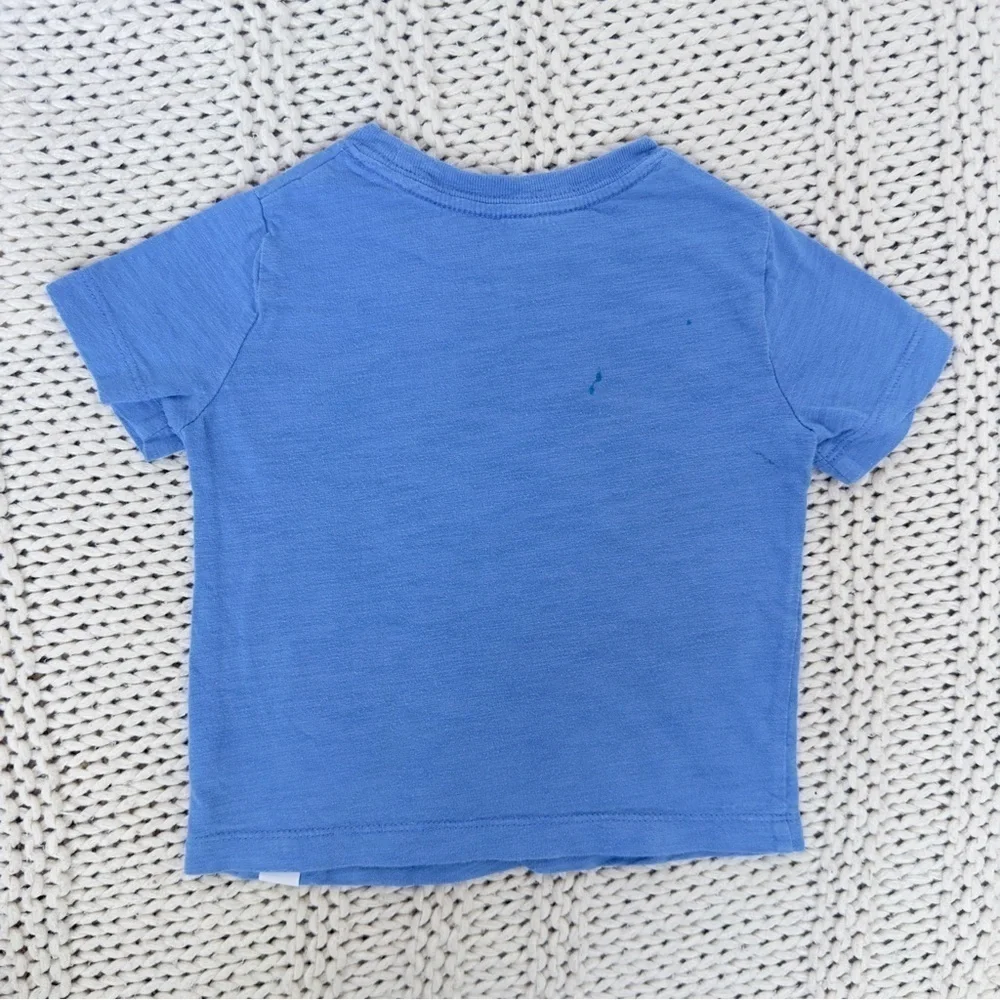 Gap Blue Short Sleeve with Soft Cotton Comfort Dinosaur Graphic Tee 18-24 Months